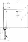31184000 Hansgrohe Metris Jednouchwytowa bateria umywalkowa 260 do umywalek nablatowych bez kompletu odpływowego