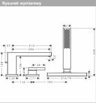 Hansgrohe Tecturis E 3-otworowa, jednouchwytowa bateria na brzeg wanny z sBox, element zewnętrzny chrom 73443000
