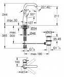 Grohe Essence Bateria umywalkowa z korkiem brushed hard graphite 24174AL1