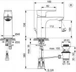 Ideal Standard Connect Air Bateria umywalkowa z korkiem szary magnetyczny połysk A7021A5