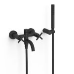 Tres MONTBLANC Bateria dwuuchwytowa ścienna wannowa i prysznicowa 28317601NM