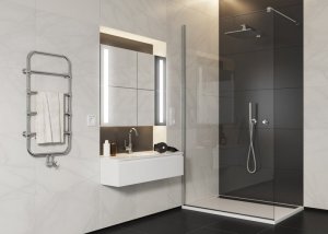 SanSwiss Walk-In Easy Ścianka Boczna Wolnostojąca STR4PX 90 cm Szkło Przezroczyste STR4PX0905007 