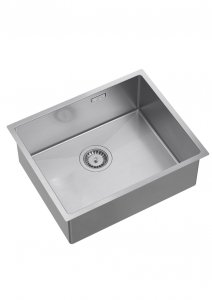 Quadron | ANTHONY 60 | stalowy zlewozmywak kuchenny STAL SZCZOTKOWANA | wymiary: 54 x 44 x 19 cm | 1-komorowy podwieszany/wpuszczany | podbudowa szafki: od 60 cm MF5444BS