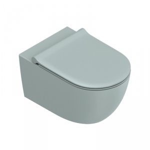 Catalano Sfera Toaleta WC Silentech bez kołnierza spłukiwanie wirowe acqua satin z deską wolnoopadającą i mocowaniem 0511550028+0551200028+9056060000
