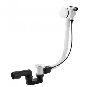 Vedo Classic II Przelew wannowy z korkiem automatycznym i funkcją napełniania wanny 70cm biały mat 342A/70/BI