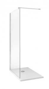 Kerasan NoLita Ścianka prysznicowa narożna 140x200 cm, profile chrom szkło przejrzyste 745808