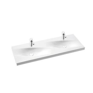 Marmorin Noel 120 D umywalka meblowa podwójna 120x45 cm biały połysk PU061041200