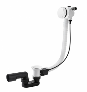 Vedo CLASSIC II Przelew wannowy z korkiem automatycznym i funkcją napełniania wanny 100 cm 342A/100/BI biały mat