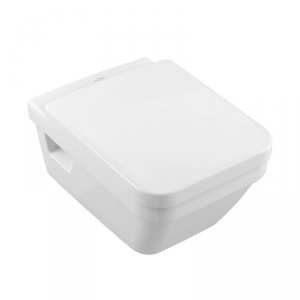 Villeroy & Boch Architectura Toaleta WC podwieszana 37x53 cm lejowa bez kołnierza wewnętrznego biała Weiss Alpin 5685R001 