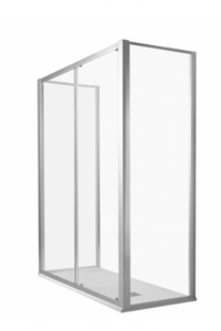 Kerasan NoLita Drzwi prysznicowe przesuwne do ścianki bocznej 140x200 cm, profile chrom szkło przejrzyste 745505