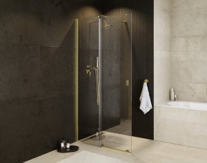 Besco Vayo Gold Kabina Walk in 90x200 cm Złota VYG90200C