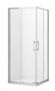 Kerasan NoLita Drzwi prysznicowe przesuwne narożne 80x200 cm z powłoką EasyClean, profile chrom szkło przejrzyste 745704