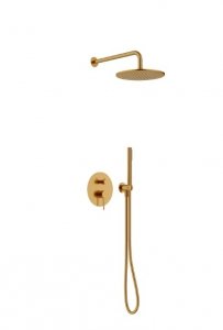 KFA Flint Zestaw natryskowy podtynkowy stal złoty mat 96607842