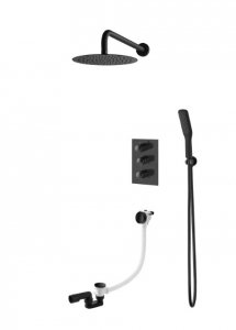 Vedo Desso Nero kompletny system wannowo-natryskowy podtynkowy III TERMO VBD4233/25/CZ/TERMO