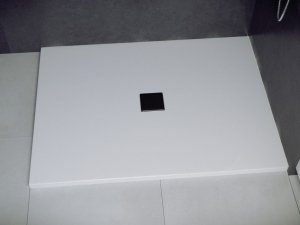 Besco Nox White brodzik prostokątny 100 + kratka czarna BMN10080BC
