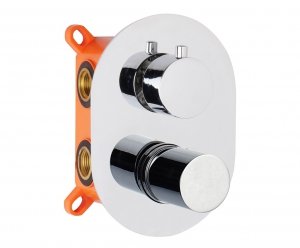AQG Bateria prysznicowa podtynkowa 3-drożna Tube Chrom 01TUB352CR