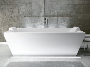 Besco Vera wanna wolnostojąca 170 + syfon chrom z przelewem slim WKV170WOS