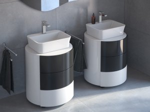 Besco Assos S-Line Matt umywalka nablatowa z otworem pod baterię UOMBAPNB