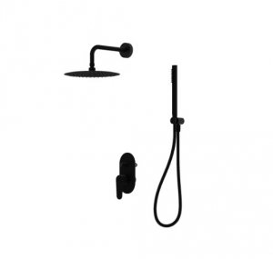 Lavita Podtynkowy zestaw prysznicowy z deszczownicą Cetus Matt Black 5900378341918