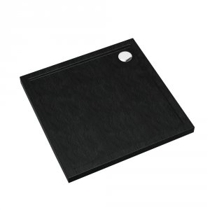 Schedline Brodzik akrylowy Sharper Black Stone 90x90x4,5 cm, kwadratowy, Gwarancja 7 lat 3S.S1K-9090/C/ST