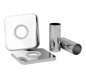 Termix Zestaw maskujący z dwiema rozetami kwadratowymi do grzejników łazienkowych ZESTM2KCH chrom