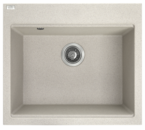 LAVEO TAU SBT410Y - ZLEWOZMYWAK GRANITOWY 1-KOMOROWY 57X50 CM BEŻOWY