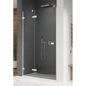 SanSwiss drzwi jednoczęściowe ze ścianką stałą w linii lewa 75cm ES13G0755007