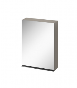Cersanit VIRGO Szafka lustrzana 60 cm kolor szary, uchwyt czarny S522-016