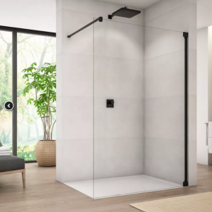 Ronal Sanswiss Cadura ścianka wolnostojąca Walk-in 120 cm czarny mat CAT41200607