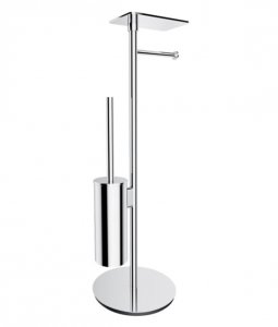 Omnires Modern Project stojak na papier i szczotkę toaletową z półką chrom MP60820CR