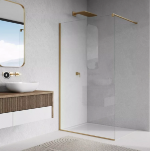 Ronal Sanswiss Easy ścianka wolnostojąca Walk-in 100 cm złoto szczotkowane STR4P1001307