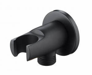 VEDO ROUND Przyłącze kątowe z uchwytem słuchawki natryskowej VSN0022/CZ czarny mat