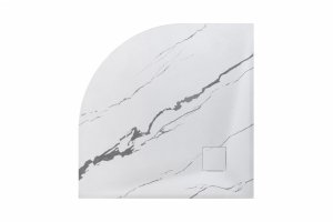 Besco Vexo Marble brodzik półokrągły 90 VM9090P
