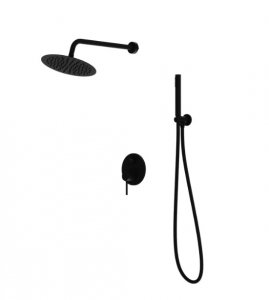 Lavita Podtynkowy zestaw prysznicowy z deszczownicą Orion Matt Black 5900378341581