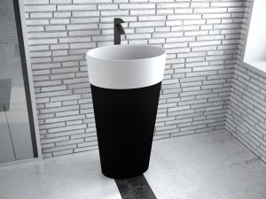 Besco Uniqa Matt B&W wolnostojąca + kilk-klak chrom UMMCUWO