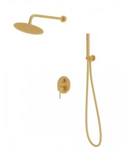 Lavita Podtynkowy zestaw prysznicowy z deszczownicą Orion Brushed Gold 5900378341598