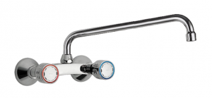 Tres Cocina Bateria dwuuchwytowa ścienna kuchenna 123360 Chrom
