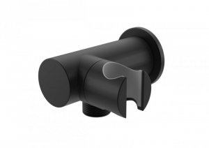 Kohlman Experience BLACK uchwyt słuchawkowy z przyłączem wody czarny mat QW004AEB