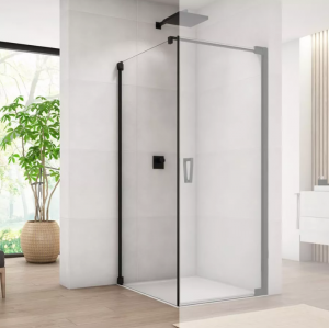 Ronal Sanswiss Cadura ścianka prysznicowa 90 cm boczna do drzwi czarny mat CAT10900607