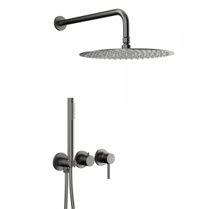 KFA MOZA GUN METAL GREY zestaw prysznicowy podtynkowy z baterią 3-otworową 2-funkcyjną 503951161