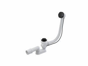 Besco Syfon wannowy automatyczny z przelewem czarny mat SW-AUTO-B
