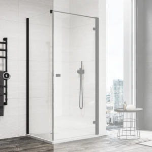 Ronal Sanswiss Annea ścianka prysznicowa 120 cm boczna do drzwi czarny mat ANT112000607