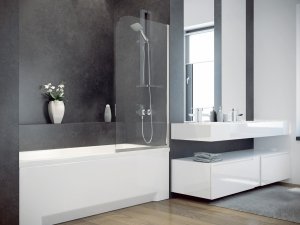 Besco Ambition Chrom 1 parawan nawannowy 1-skrzydłowy PA1SCZ