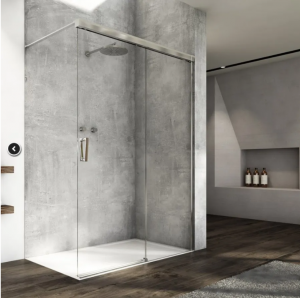 Ronal Sanswiss Cadura ścianka wolnostojąca Walk-in 120 cm prawa srebrny połysk CAW2D1205007