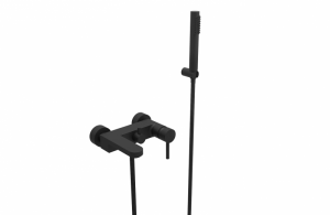 Besco Decco bateria wannowa ścienna czarna BW-DS-CZ