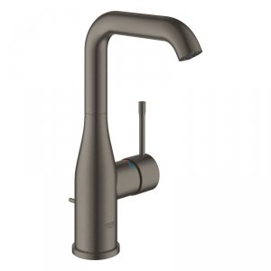 Grohe Essence Bateria umywalkowa z korkiem brushed hard graphite 24174AL1