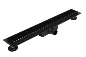 Balneo G-Drain Next GD-DD-90 odpływ liniowy z czarnym panelem ze szkła hartowanego 90cm Double Dark GDDD90