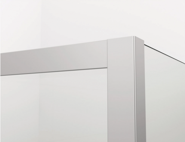 Ronal drzwi jednoczęściowe prawe ze ścianką stałą w linii 150x200 cm, szkło Durlux 200, profile srebrny mat TLS2D1500122