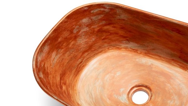 S.V.I.S. Design UMYWALKA 50 CM LIBRA BASIC - AGED METAL MIEDZIANY I ZIELONY, LAKIER MATOWY