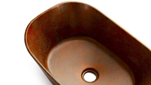 S.V.I.S. Design UMYWALKA 50 CM LIBRA BASIC - SMOKED METAL MIEDZIANY I ZIELONY, LAKIER PÓŁMATOWY